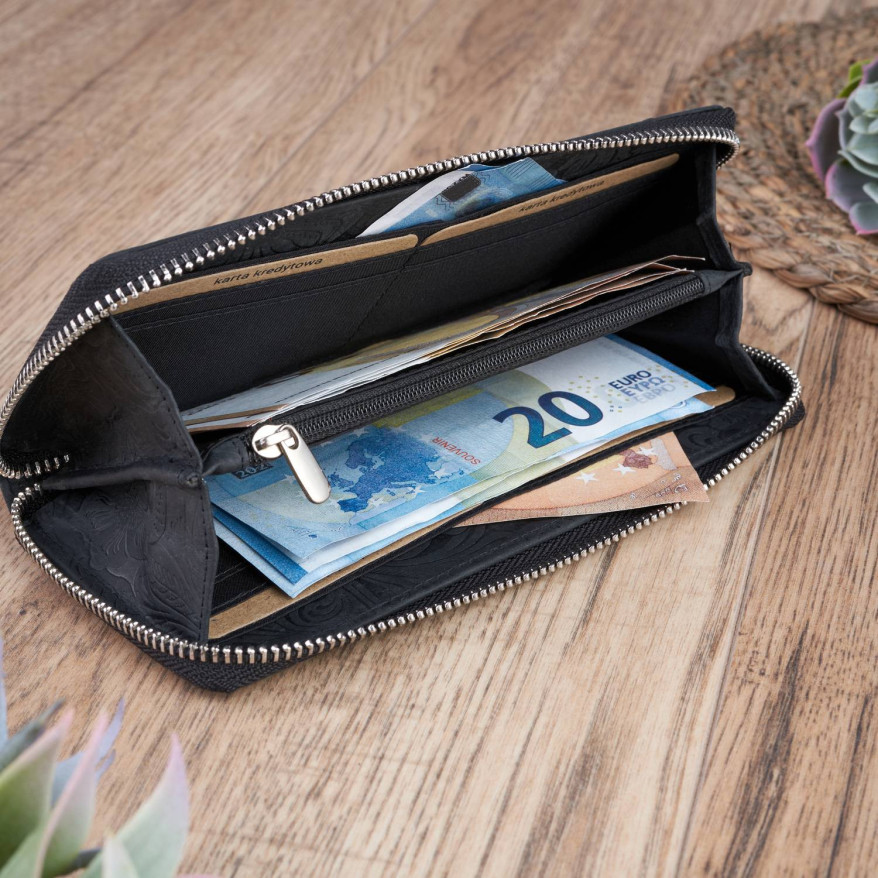 ZESTAW PREZENTOWY DLA KOBIET ZUP-38-BL PORTFEL SKÓRZANY T-08 I ETUI T-51