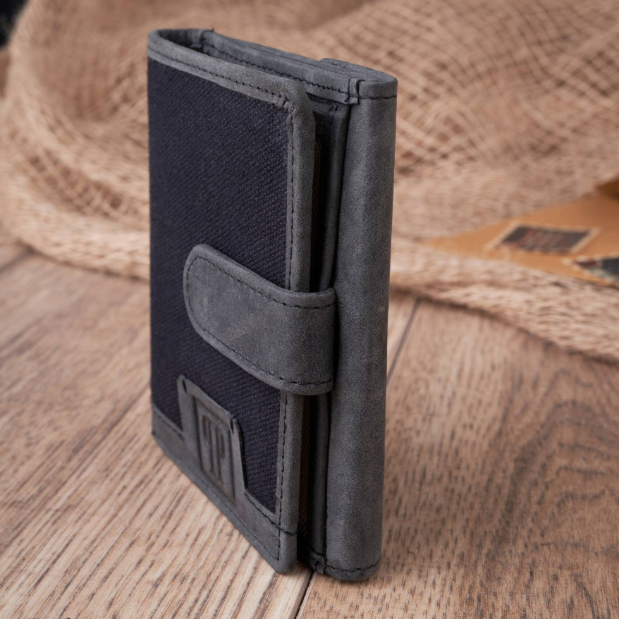 Portfel z zapięciem męski T-04 portfel z materiału męski Paolo Peruzzi