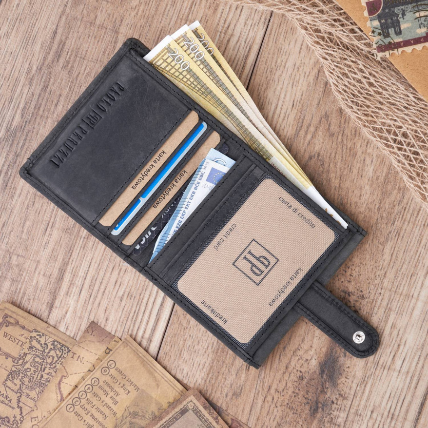 Portfel z zapięciem męski T-04 portfel z materiału męski Paolo Peruzzi