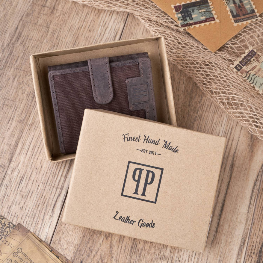 Zestaw prezentowy dla niego: portfel męski i torba na ramię ZUP-06-BR