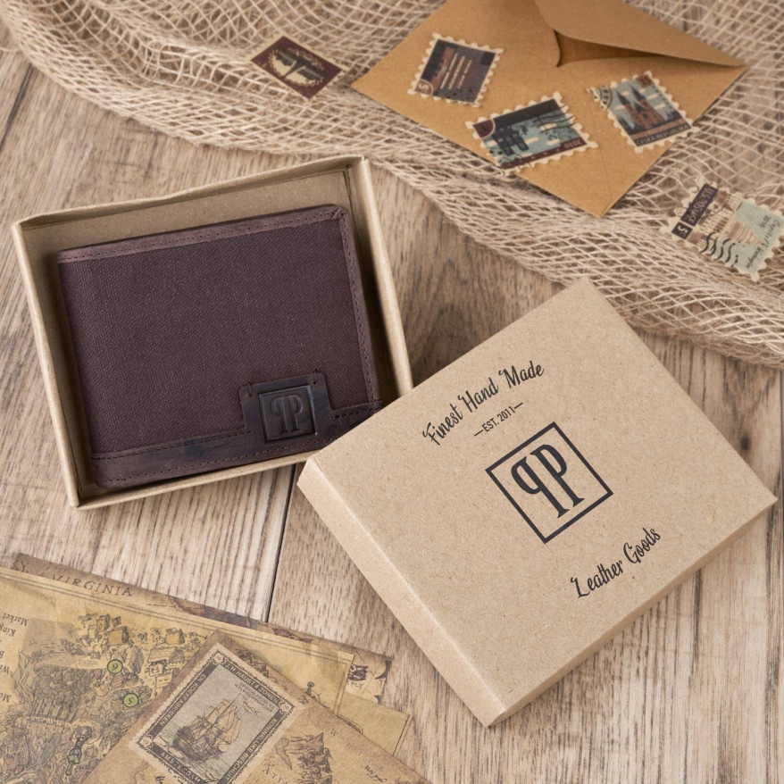 Zestaw męski Paolo Peruzzi skórzany portfel i torba ZUP-08-BR