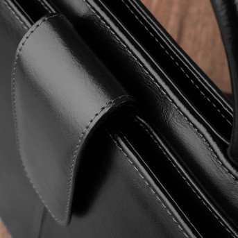 Pojemna skórzana torebka damska biznesowa na ramię i do ręki