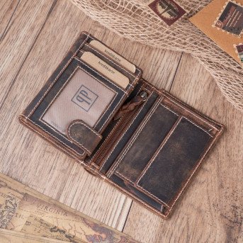 ZESTAW PREZENTOWY ZUP-79-BR PLECAK MĘSKI T-37-BR I PORTFEL SKÓRZANY T-13-BR