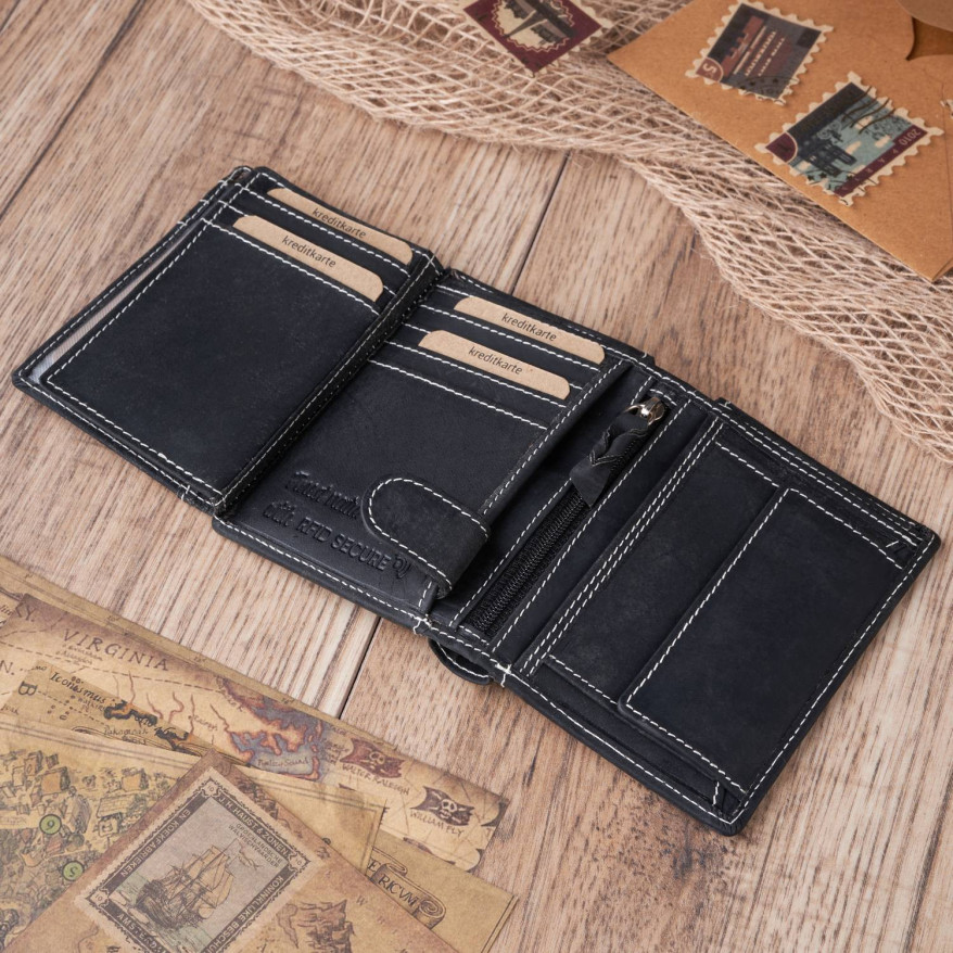 ZESTAW UPOMINKOWY ZUP-80-BL PLECAK NA JEDNO RAMIĘ T-38-BL I PORTFEL MĘSKI SKÓRZANY T-13-BL