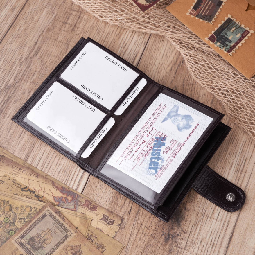 SKÓRZANY MĘSKI PAKOWNY BRĄZOWY PORTFEL PAOLO PERUZZI T-14-BR