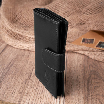 SKÓRZANY MĘSKI PAKOWNY CZARNY PORTFEL PAOLO PERUZZI T-14-BL