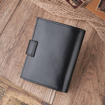 SKÓRZANY MĘSKI PAKOWNY CZARNY PORTFEL PAOLO PERUZZI T-14-BL