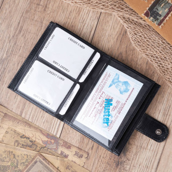 SKÓRZANY MĘSKI PAKOWNY CZARNY PORTFEL PAOLO PERUZZI T-14-BL