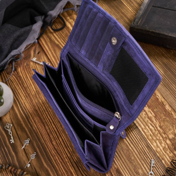 ZESTAW PREZENTOWY ZUP-99-DB PORTFEL DAMSKI SKÓRZANY T-01-DB I BRELOK VINTAGE T-85-HDB