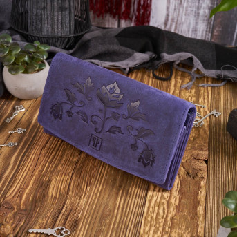 ZESTAW PREZENTOWY ZUP-99-DB PORTFEL DAMSKI SKÓRZANY T-01-DB I BRELOK VINTAGE T-85-HDB