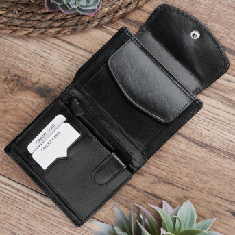 MODNY DAMSKI SKÓRZANY PORTFEL PAOLO PERUZZI RFID T-12-BL