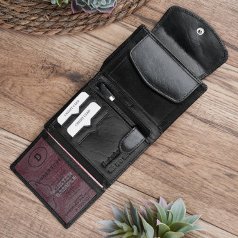 MODNY DAMSKI SKÓRZANY PORTFEL PAOLO PERUZZI RFID T-12-BL