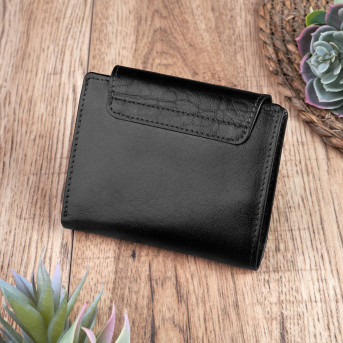 MODNY DAMSKI SKÓRZANY PORTFEL PAOLO PERUZZI RFID T-12-BL