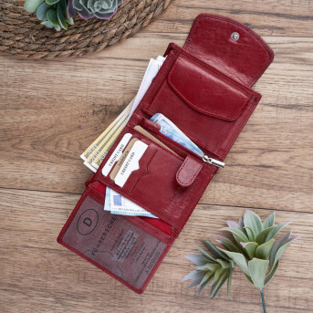 MODNY DAMSKI SKÓRZANY PORTFEL PAOLO PERUZZI RFID T-12-RD