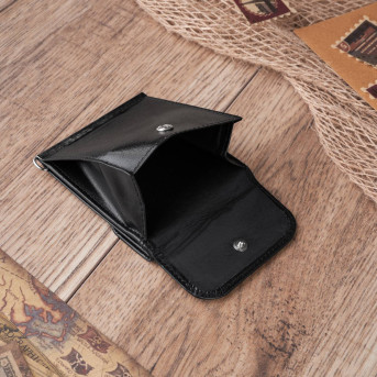 SKÓRZANY MAŁY PORTFEL MĘSKI CZARNY BANKNOTÓWKA PAOLO PERUZZI T-10-BL