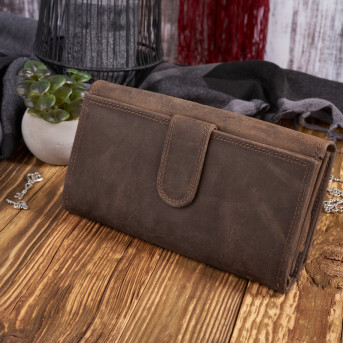 ZESTAW PREZENTOWY DLA NIEJ ZUP-101-BR PLECAK SKÓRZANY T-16-BR PORTFEL SKÓRZANY T-05-BR I BRELOK DO KLUCZY T-86-HBR