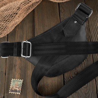 SASZETKA DAMSKA SKÓRZANA NERKA CZARNA PAOLO PERUZZI T-97-HBL