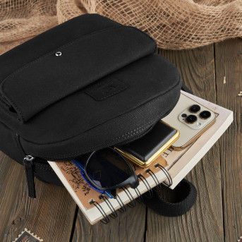 PLECACZEK DAMSKI CZARNY WEGAŃSKI PAOLO PERUZZI T-101-BL