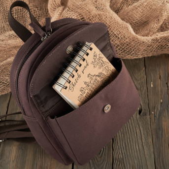 PLECACZEK DAMSKI BRĄZOWY WEGAŃSKI PAOLO PERUZZI T-101-BR