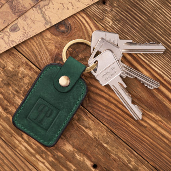 ZESTAW PREZENTOWY PORTFEL DAMSKI SKÓRZANY I BRELOK DO KLUCZY ZIELONY PAOLO PERUZZI ZUP-104-GR