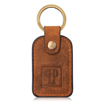 ZESTAW PREZENTOWY PORTFEL DAMSKI SKÓRZANY I BRELOK DO KLUCZY POMARAŃCZOWY PAOLO PERUZZI ZUP-104-OR