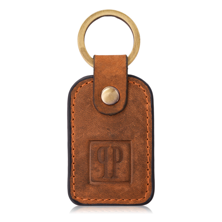 ZESTAW PREZENTOWY PORTFEL DAMSKI SKÓRZANY I BRELOK DO KLUCZY POMARAŃCZOWY PAOLO PERUZZI ZUP-104-OR