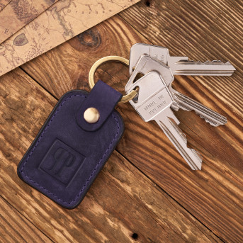 ZESTAW PREZENTOWY PORTFEL DAMSKI SKÓRZANY I BRELOK DO KLUCZY GRANATOWY PAOLO PERUZZI ZUP-104-DB