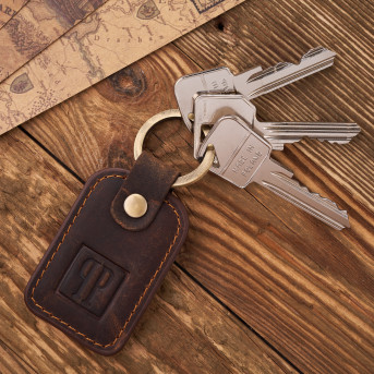 ZESTAW PREZENTOWY PORTFEL DAMSKI SKÓRZANY I BRELOK DO KLUCZY BRĄZOWY PAOLO PERUZZI ZUP-104-BR