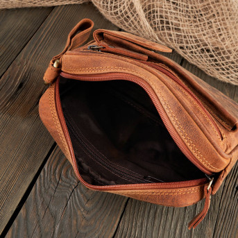 SASZETKA MĘSKA SKÓRZANA DO RĘKI VINTAGE PAOLO PERUZZI T-56-LBR