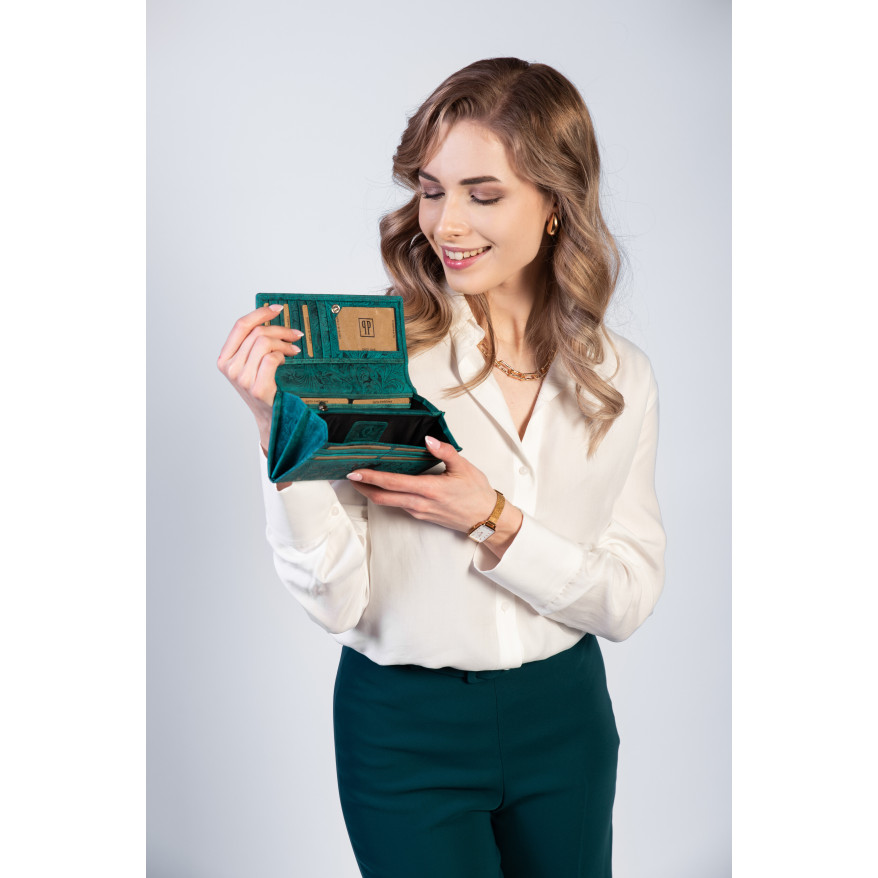 ZESTAW DLA NIEJ ZUP-59-GR PORTFEL SKÓRZANY T-25-GR I SASZETKA NERKA T-36-GR