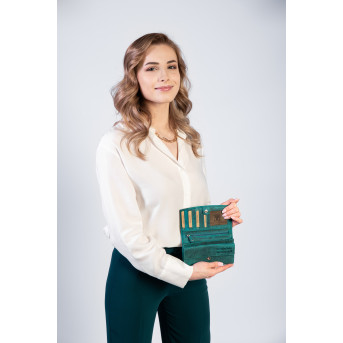 ZESTAW ZUP-55-GR SASZETKA VINTAGE  T-36-GR PORTFEL ZE SKÓRY NATURALNEJ T-01-GR