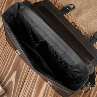 TORBA MĘSKA NA RAMIĘ SKÓRZANA AKTÓWKA VINTAGE CZARNA PAOLO PERUZZI T-99-HBL