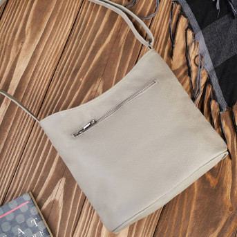 Torebeczka damska skórzana listonoszka szara Z-53-GR