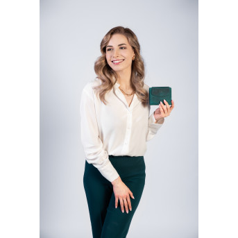 Skórzany portfel damski Paolo Peruzzi w kolorze zielonym