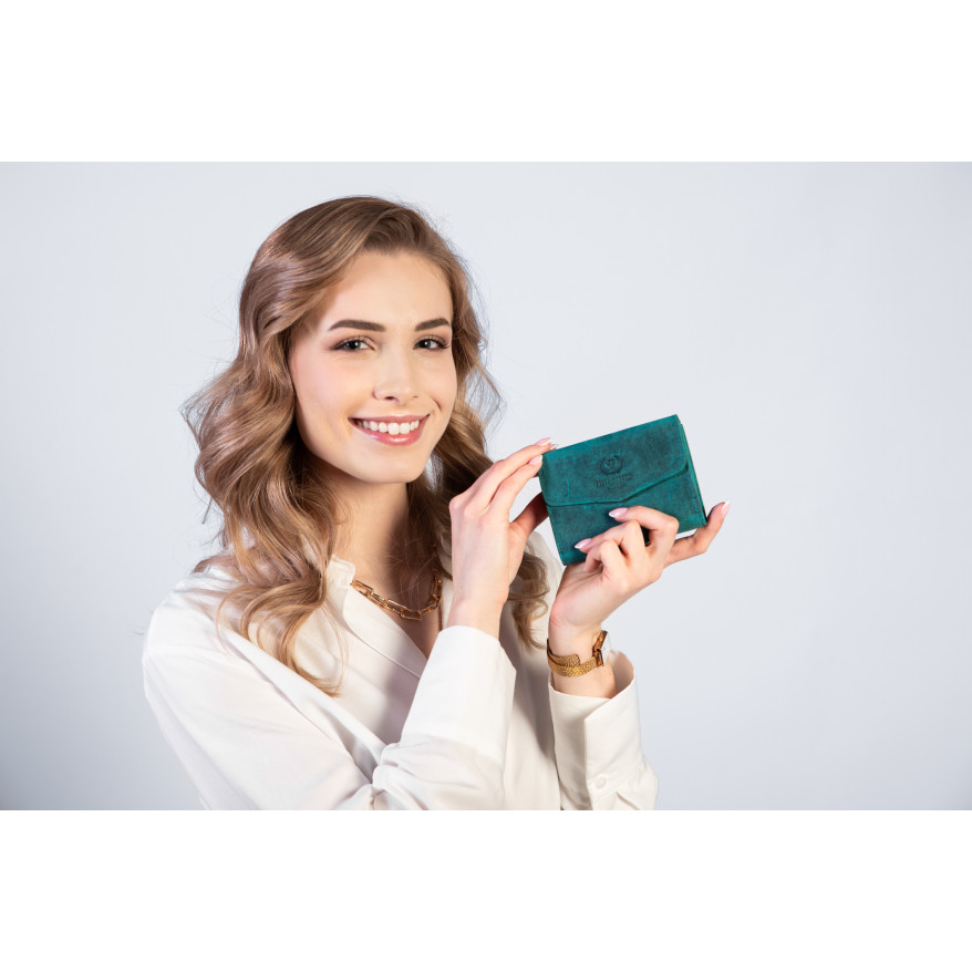 PORTFEL DAMSKI VINTAGE ZE SKÓRY RFID PAOLO PERUZZI T-35-GR