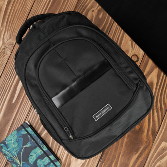 Plecak męski na laptopa do pracy T-120 plecak męski sportowy czarny Paolo Peruzzi