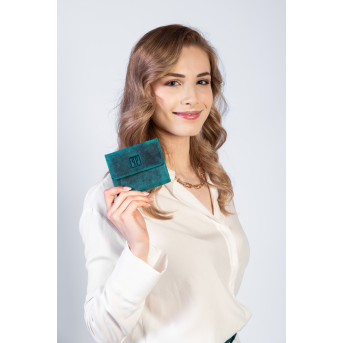 DAMSKI ZIELONY SKÓRZANY PORTFEL VINTAGE RETRO PAOLO PERUZZI T-11-GR