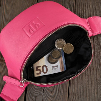 Portfel damski skórzany saszetka damska skórzana zestaw różowy