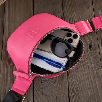 Portfel damski skórzany saszetka damska skórzana zestaw różowy