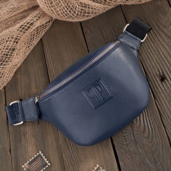 Portfel damski skórzany saszetka damska skórzana zestaw granatowy