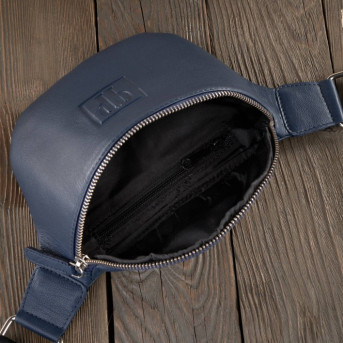 Portfel damski skórzany saszetka damska skórzana zestaw granatowy