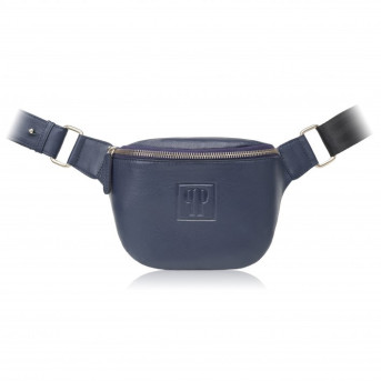 Portfel damski skórzany saszetka damska skórzana zestaw granatowy