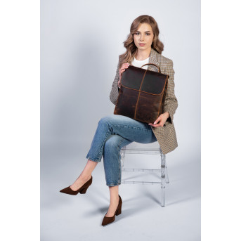 SKÓRZANY PLECAK DAMSKI A4 PAOLO PERUZZI T-72-HBR