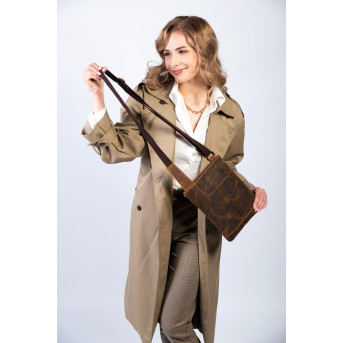 SKÓRZANA TOREBKA DAMSKA VINTAGE PAOLO PERUZZI T-60-HBR