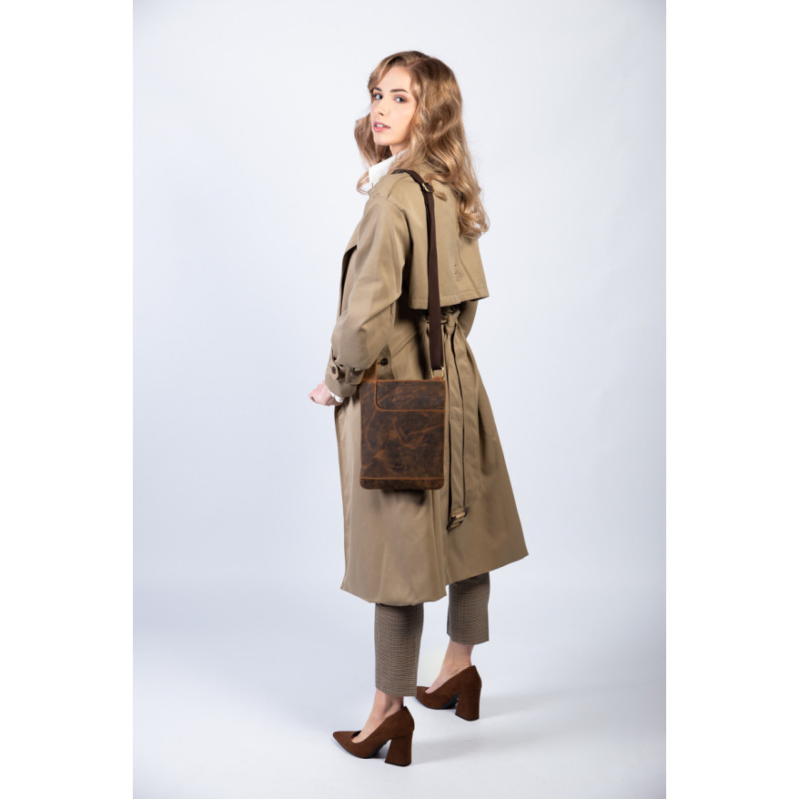 SKÓRZANA TOREBKA DAMSKA VINTAGE PAOLO PERUZZI T-60-HBR