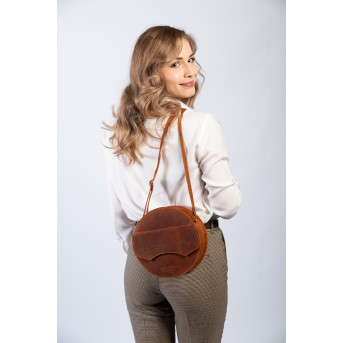 Torebka damska mała T-92-OR torebka damska skórzana na ramię Paolo Peruzzi