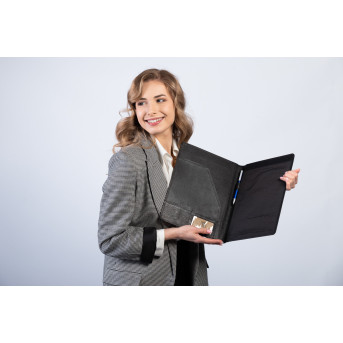 SKÓRZANY BIWUAR A4 AKTÓWKA PAOLO PERUZZI T-42-BL