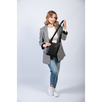 CZARNA LISTONOSZKA DAMSKA ZE SKÓRY NATURALNEJ PAOLO PERUZZI T-60-BL