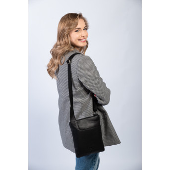 CZARNA LISTONOSZKA DAMSKA ZE SKÓRY NATURALNEJ PAOLO PERUZZI T-60-BL