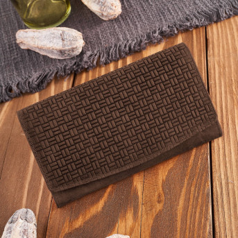 Portfel damski skórzany w stylu vintage duży brązowy T-109-HBR